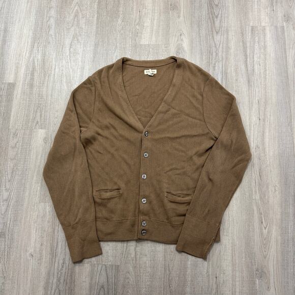 Vintage St John's Bay Cardigan Sweater Men's Extra Large Brown Knit Preppy 90s - Picture 1 of 6